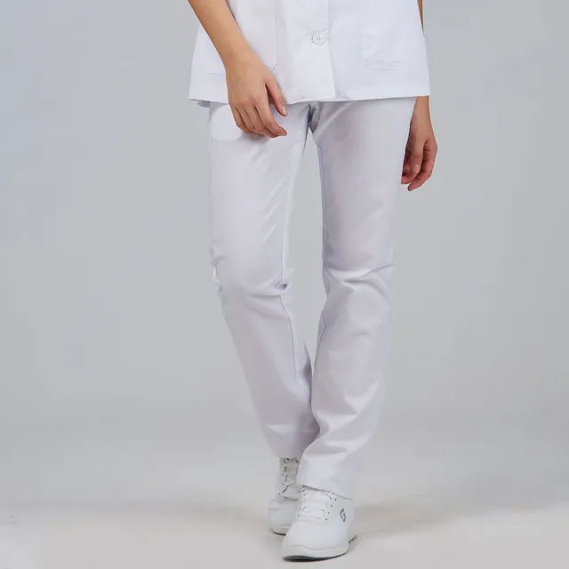 GARY'S Pantalon Unisexe Twill blanc cordon