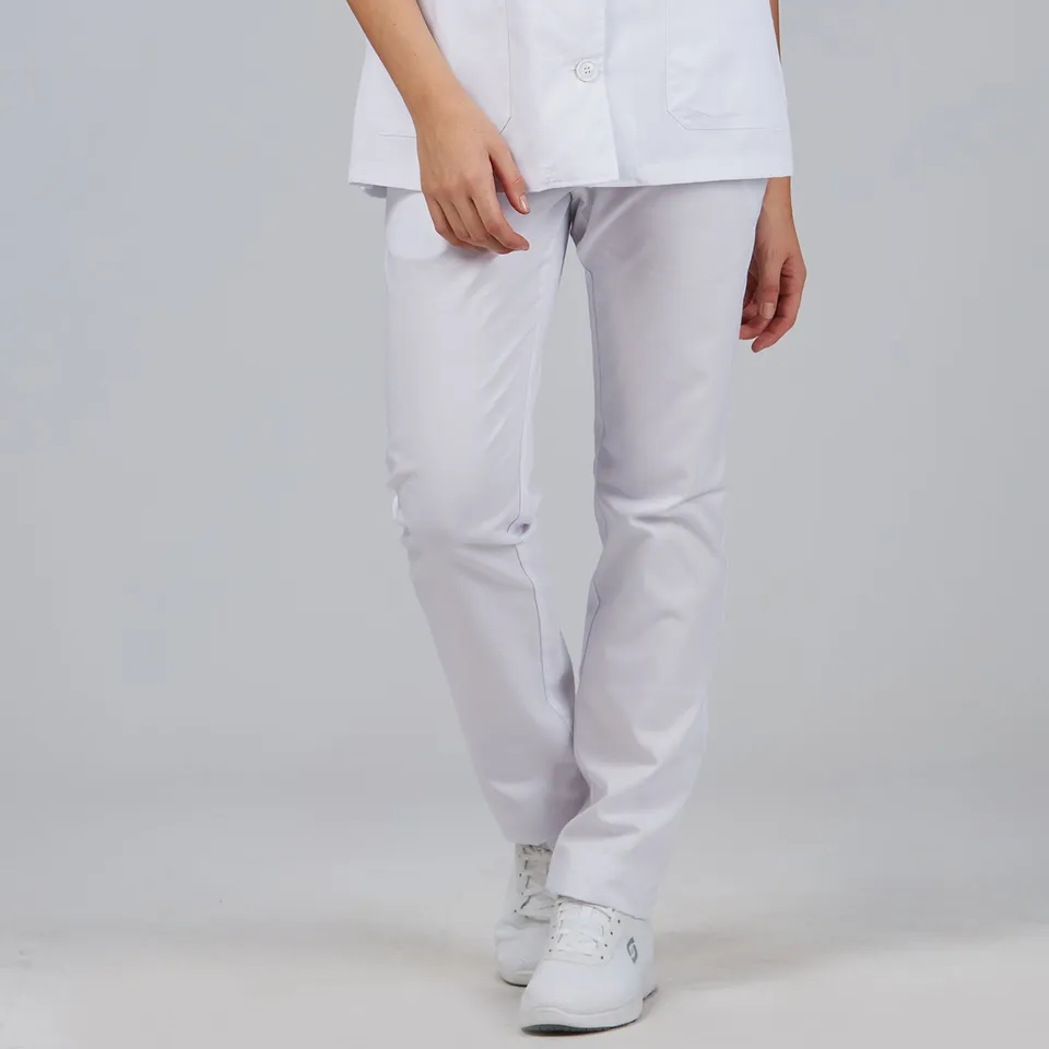GARY'S Pantalon Unisexe Twill blanc cordon