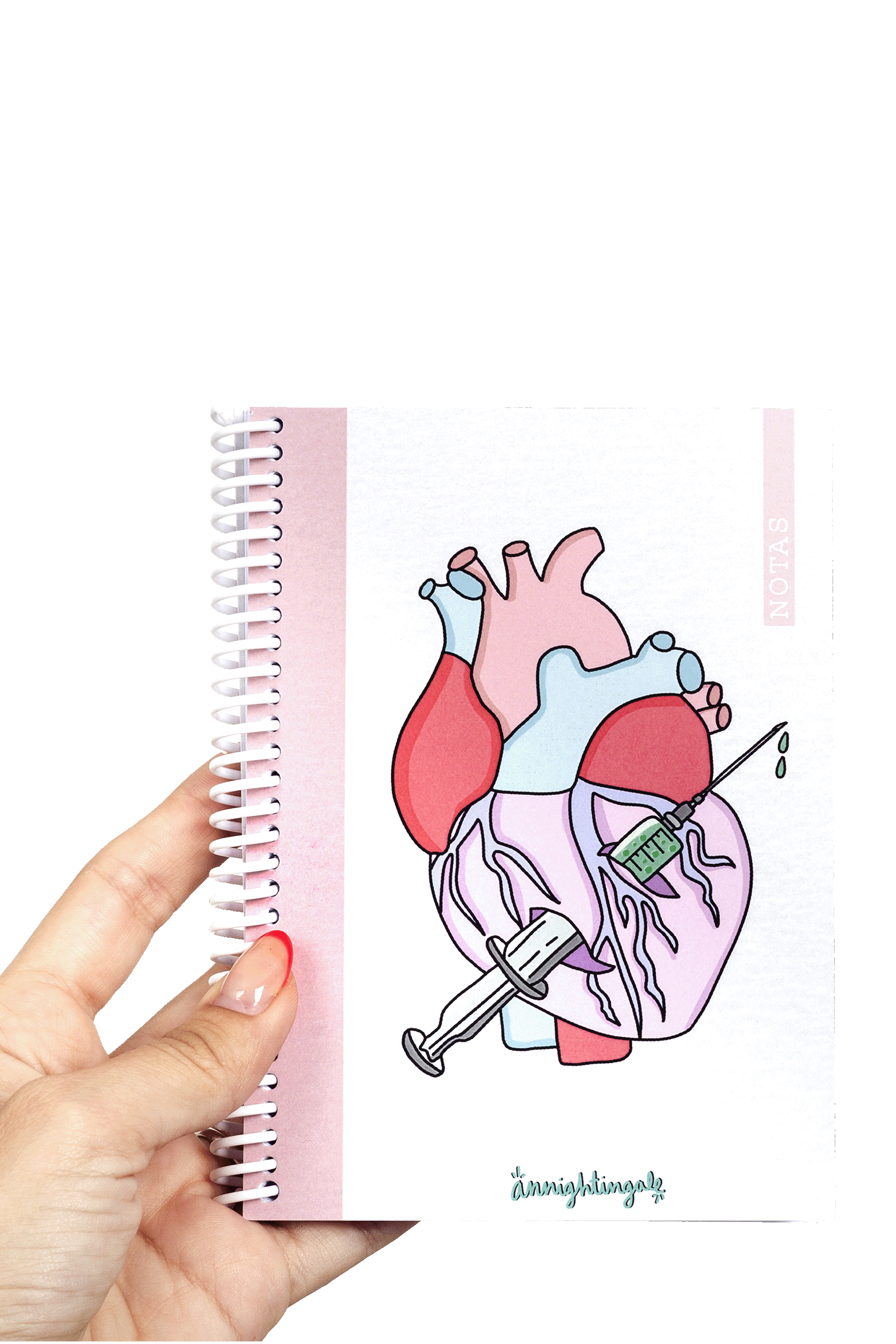 Enfermania Papeleria Rebelheart carnet A6 spirale 50 pages