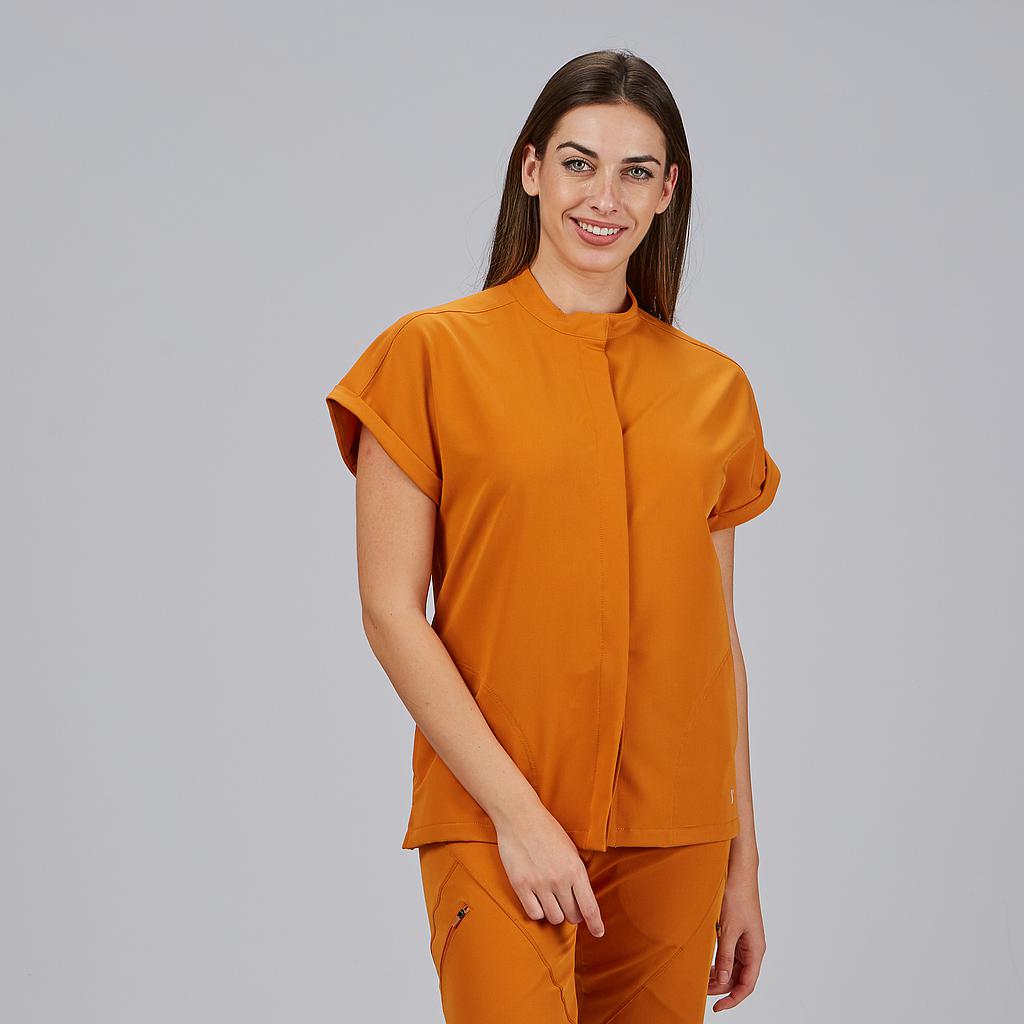 Gary's Debora Blouse Femme Noire Col Mandarin Légère