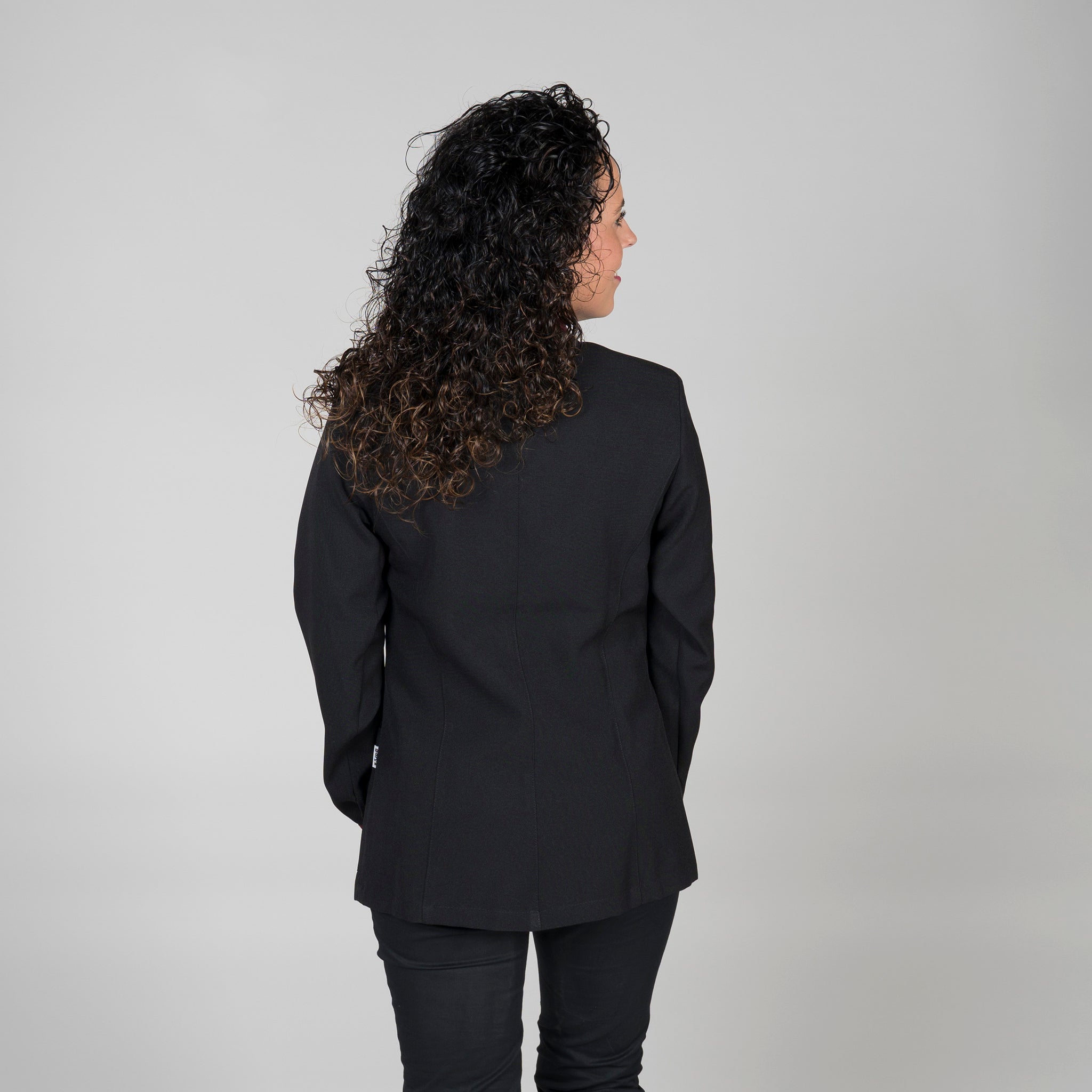 Gary's blouse femme noire col mao manches longues