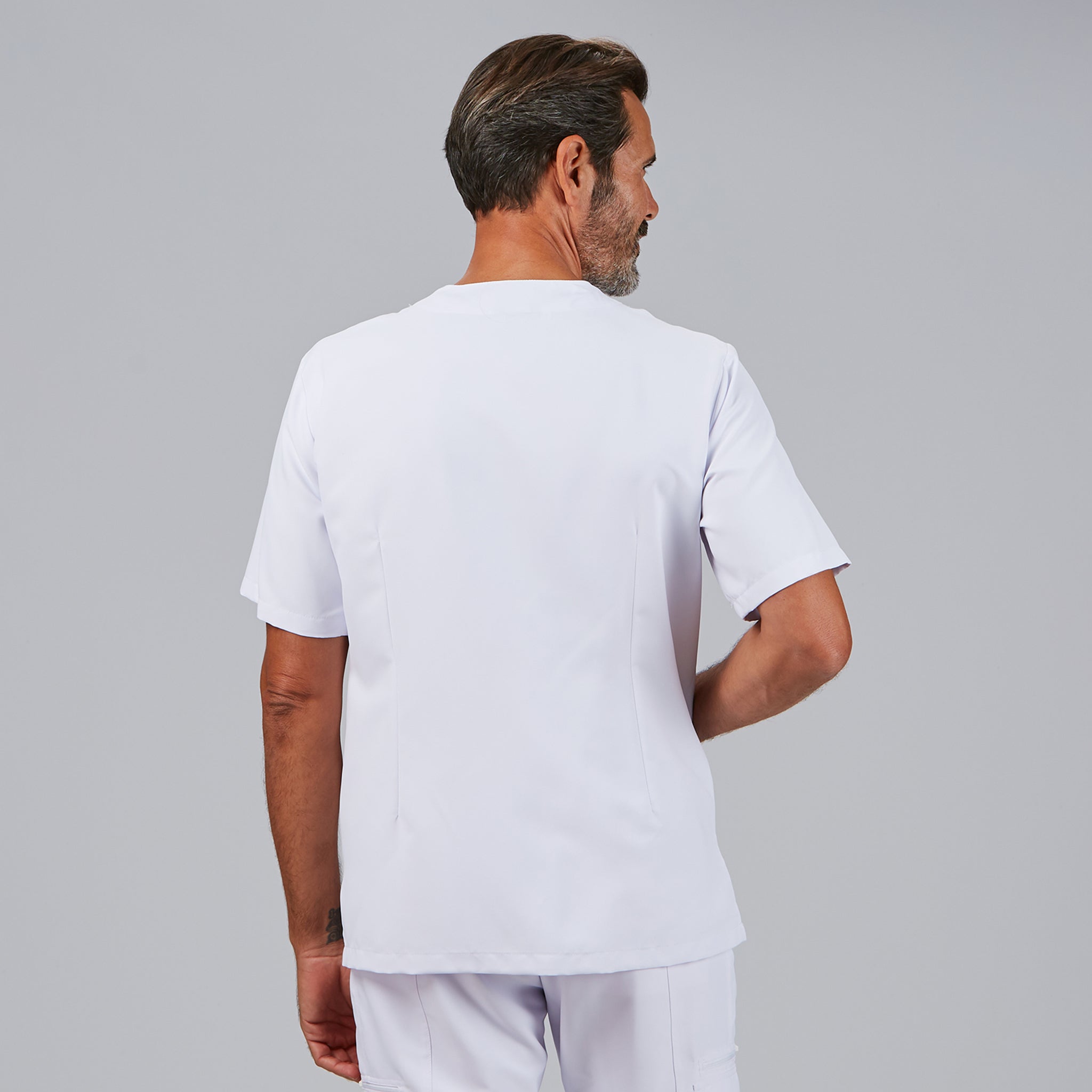 GARY'S Pablo blouse médicale homme blanche microfibre