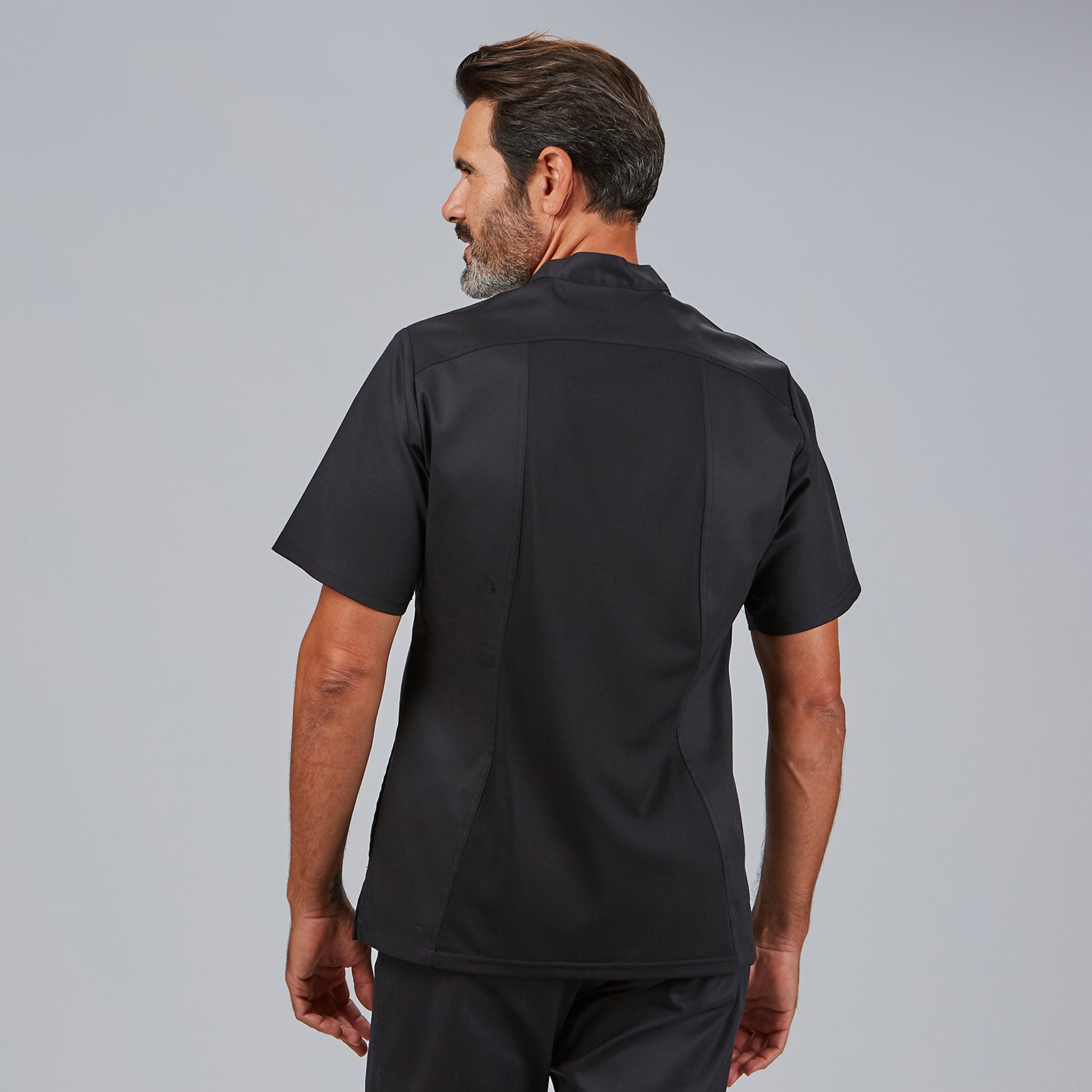 GARY'S Uriel 600087 blouse médicale homme noire manches courtes