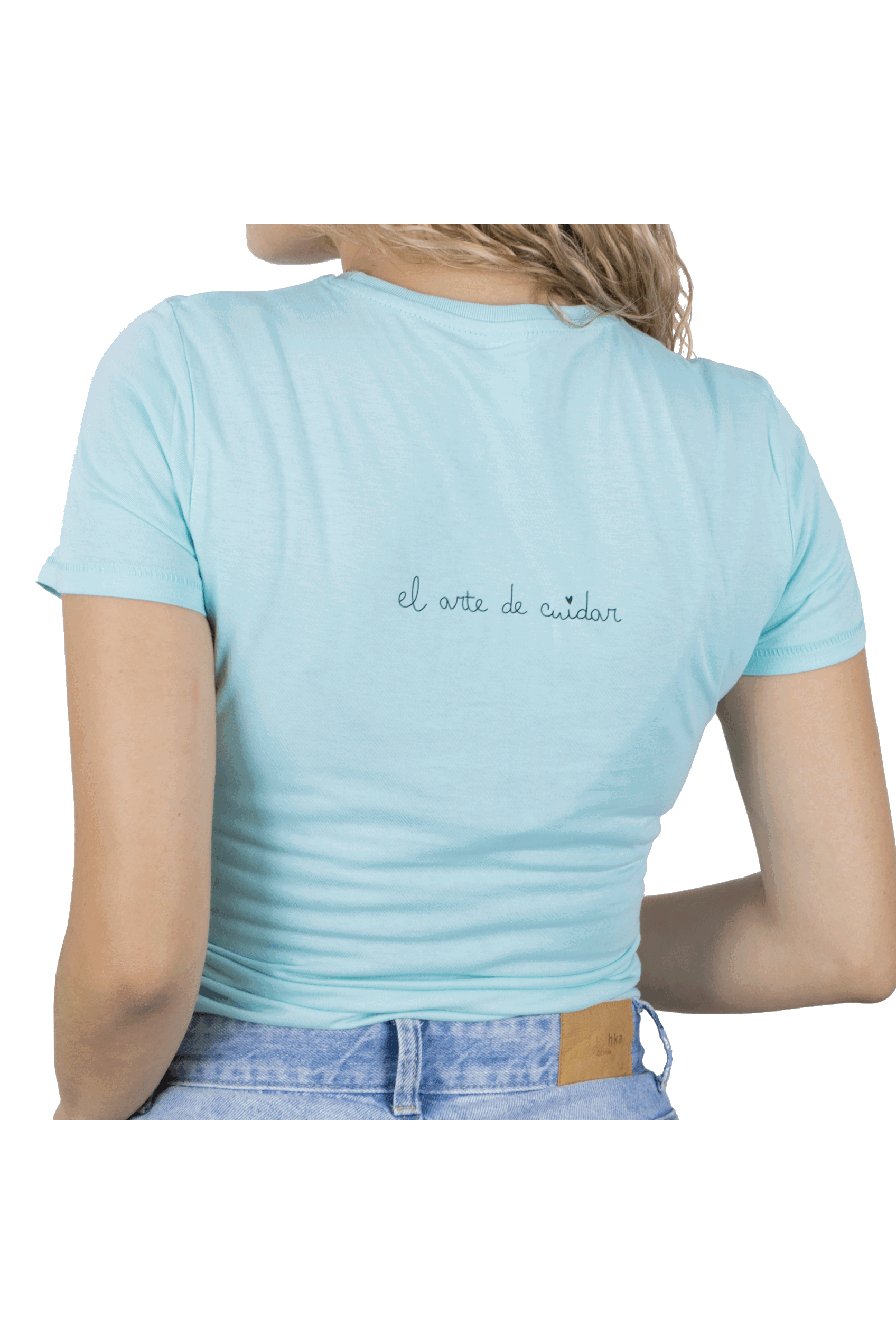 Enfermania Ropa t-shirt femme aqua pansement coton bio M
