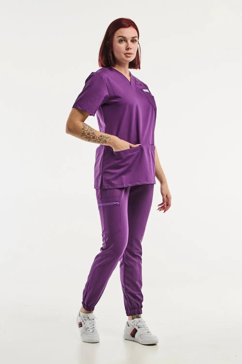 Aelin Slimfit NEW Tenue médicale Violet 6 poches