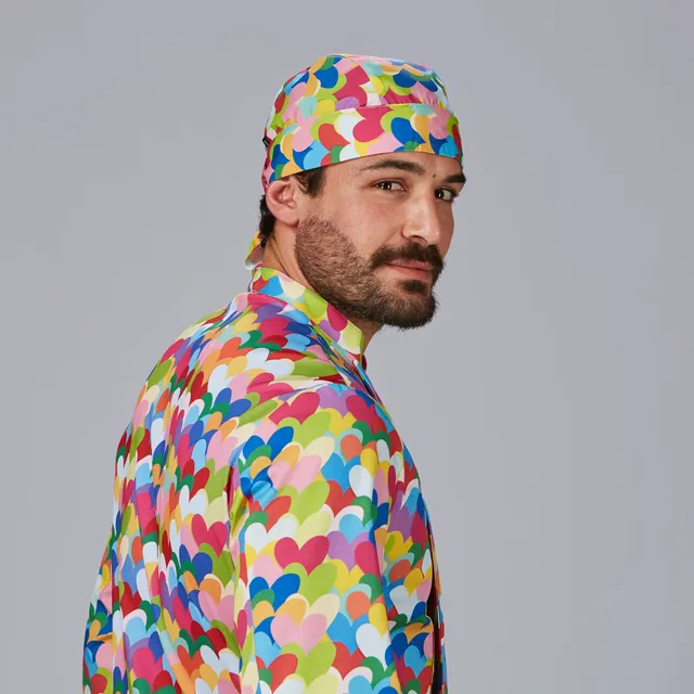 GARY'S Pirata chapeau cuisine coton coeur multicolore taille unique