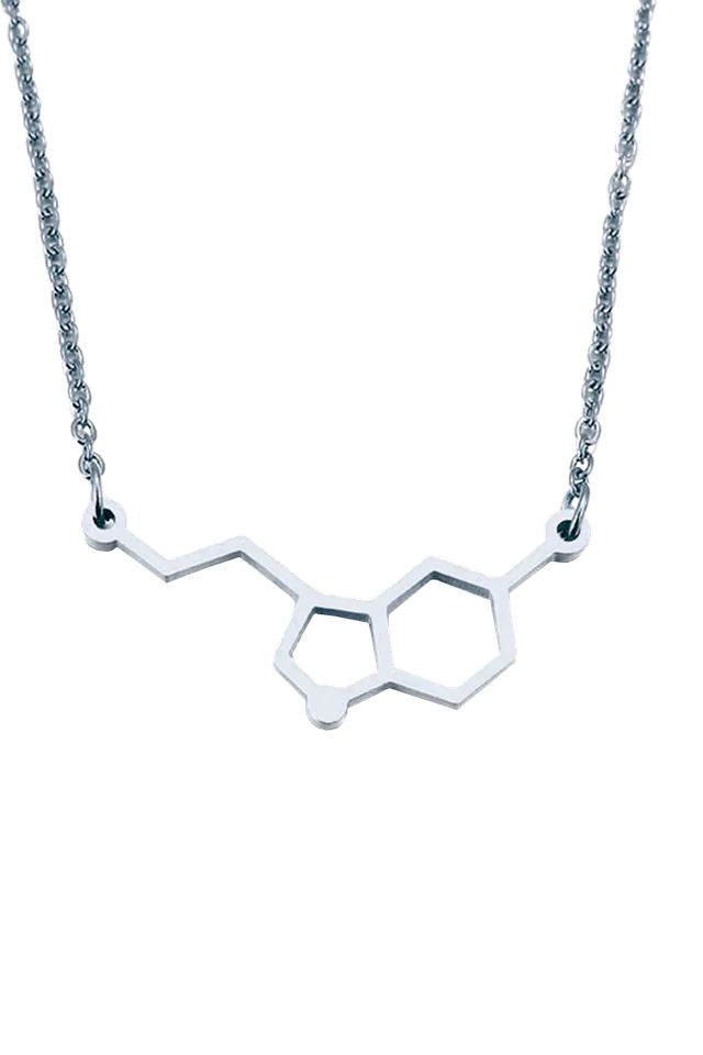 Enfermania collier sérotonine acier argenté 40 cm