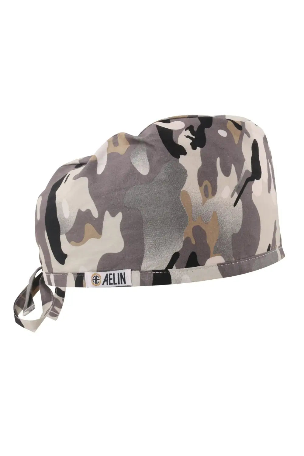 Aelin Paris calot chirurgical gris camouflage coton