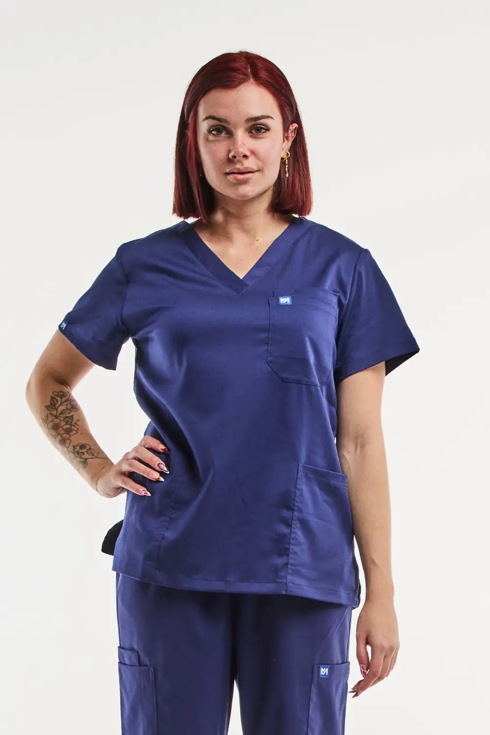 Aelin EMMA tunique médicale femme bleu marine col V