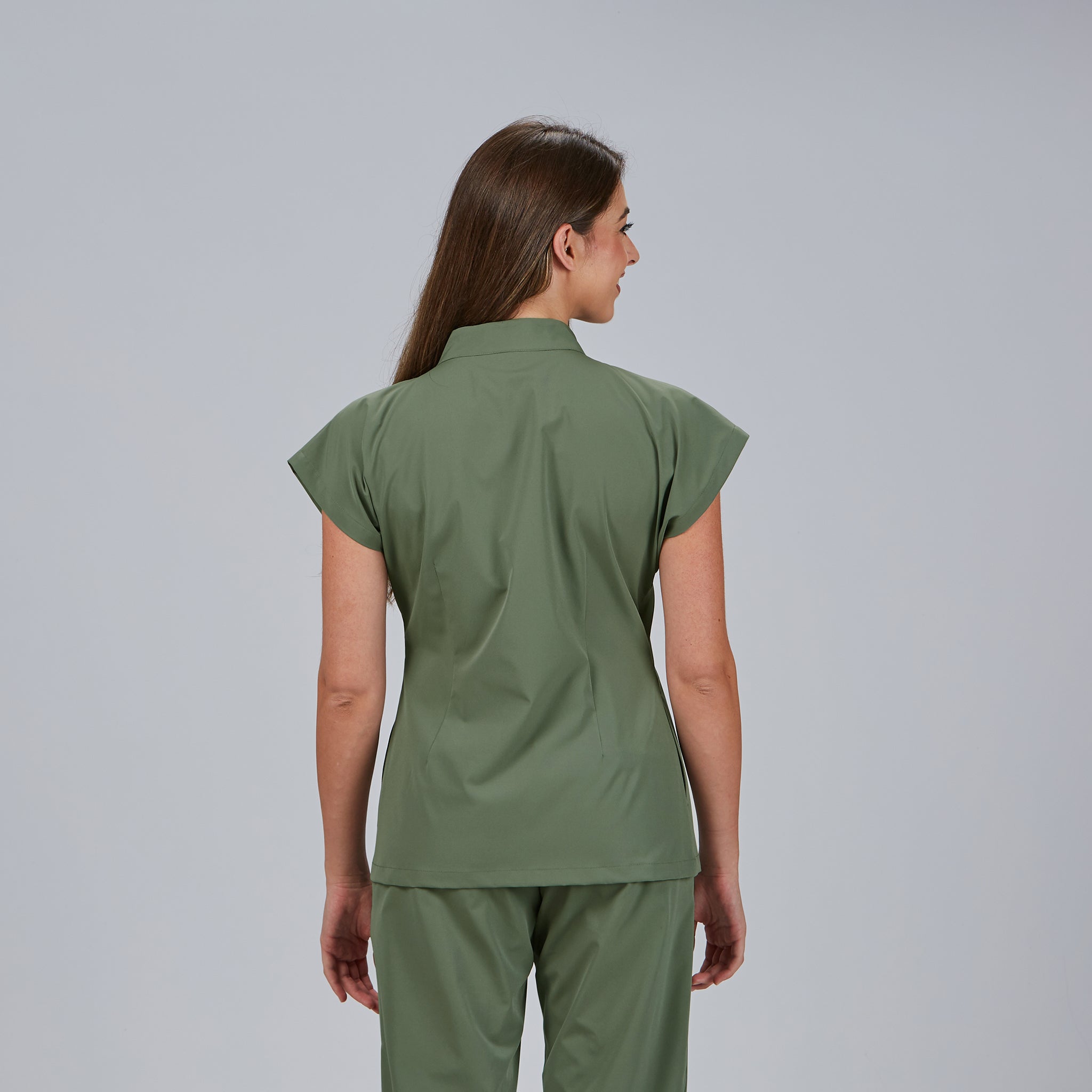 Gary's Musa Blouse Médicale Femme Noire Zip M/Courtes