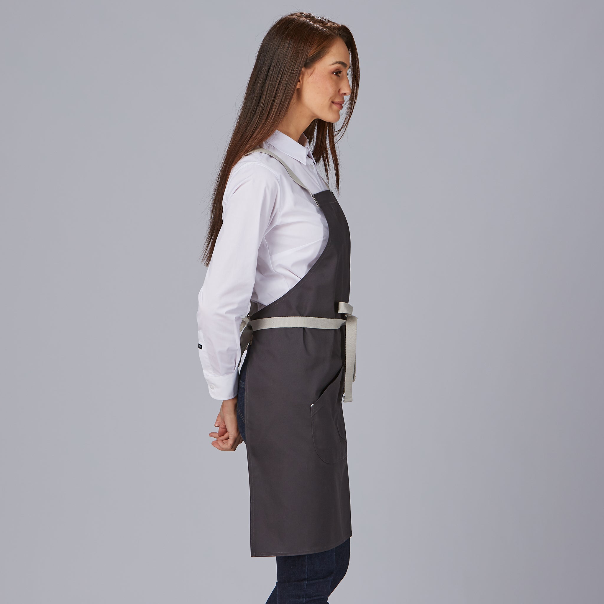 Gary's Aprons tablier bavette marine 88x74cm poches