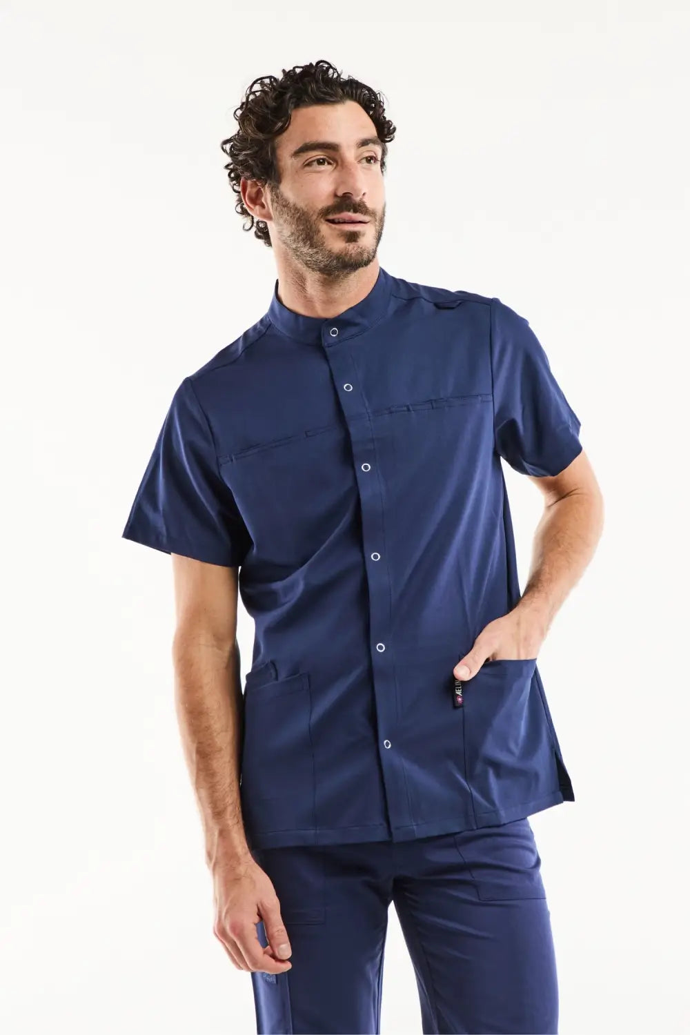 Aelin Noah Blouse Médicale Homme Bleu Marine Stretch
