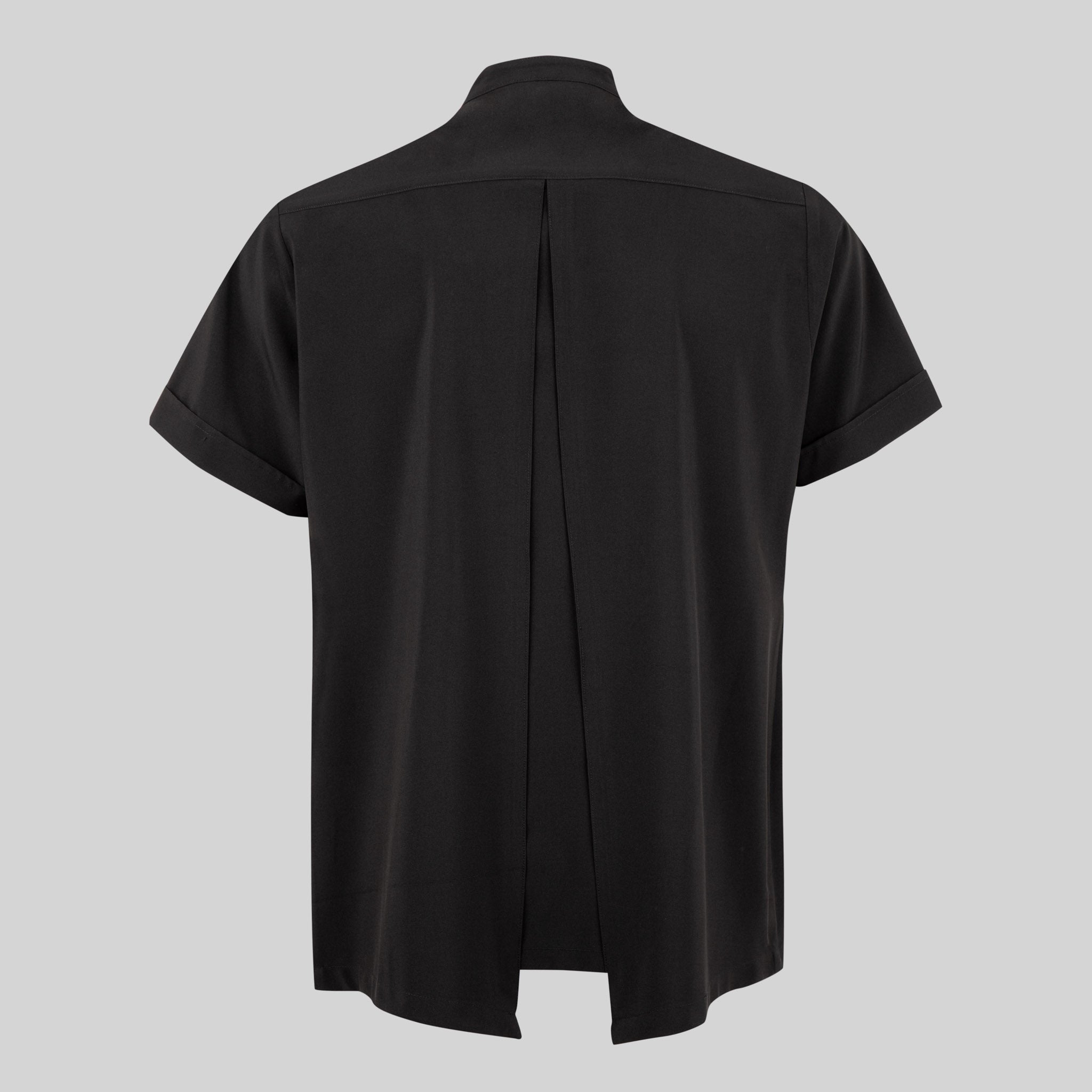 GARY'S Beleño veste homme noire microfibre manches courtes