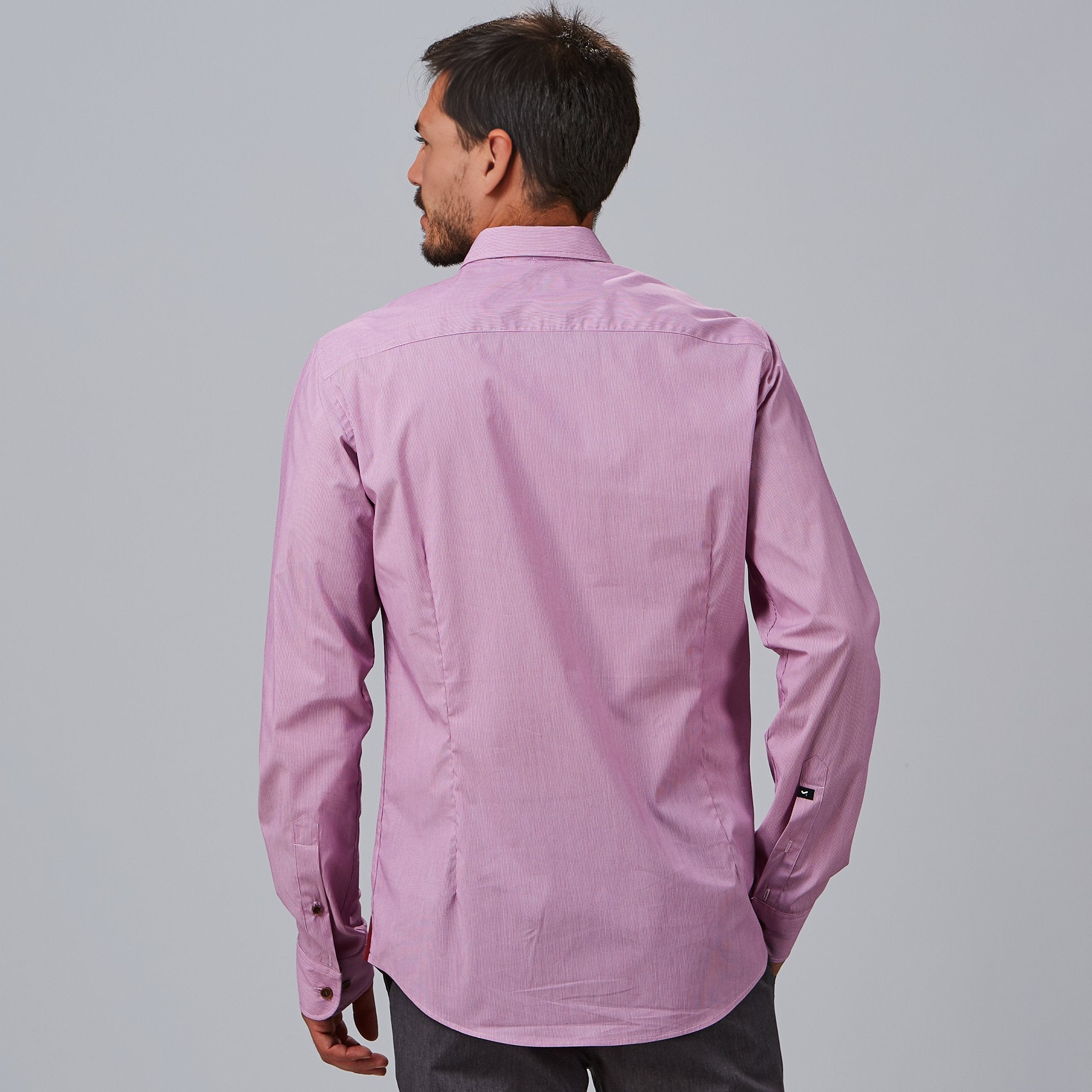 GARY'S Leonardo chemise homme rayée slim marine stretch