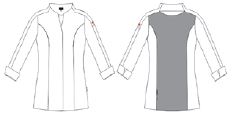 Gary's Zaya veste cuisine femme blanche manches longues