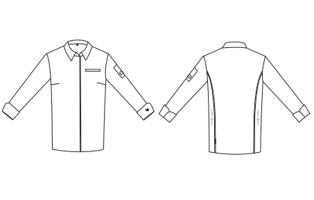 GARY'S Atenea veste de cuisine femme blanche coton