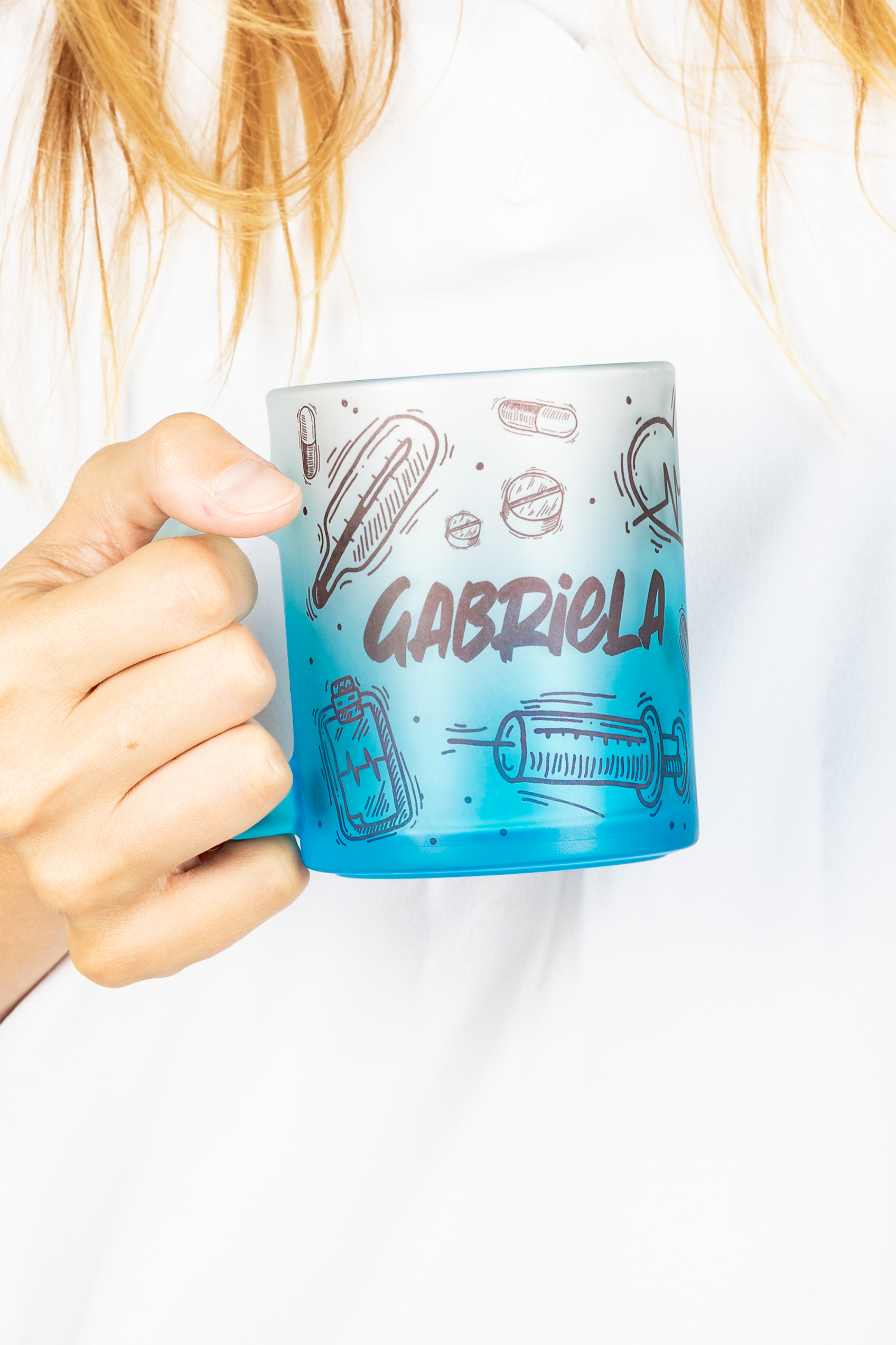 Enfermania Regalos pack bouteille + tasse verre bleu Motion 500 ml