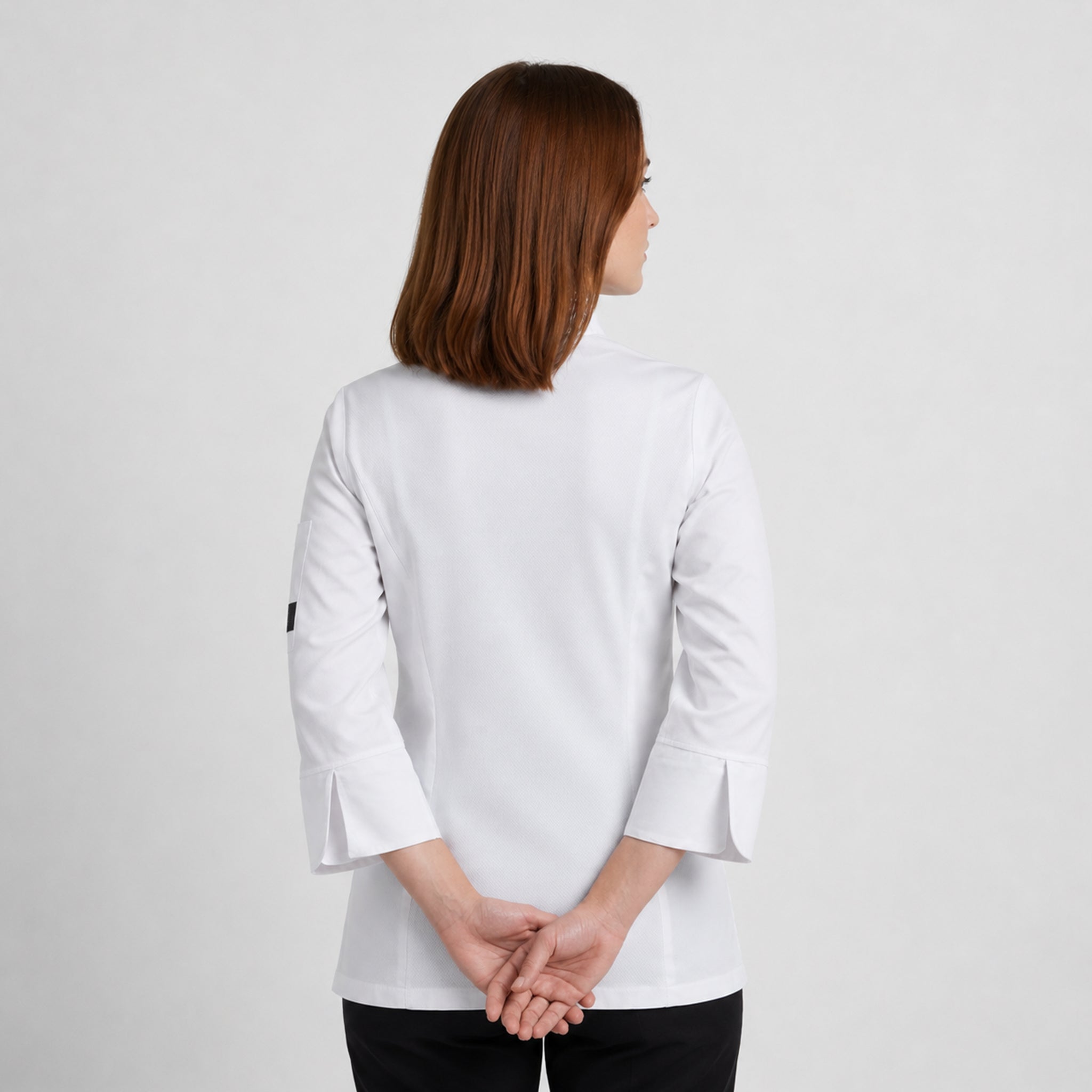 GARY'S Galatea Veste Cuisine Femme Blanche Coton
