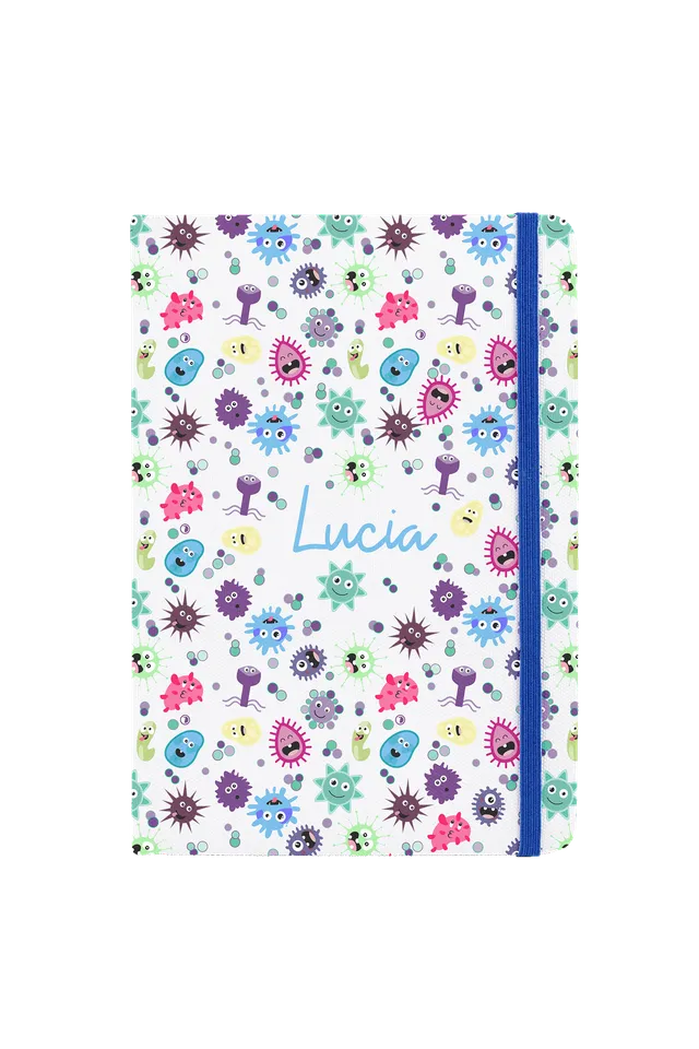 Enfermania Virus Collection carnet A5 ligné élastique bleu