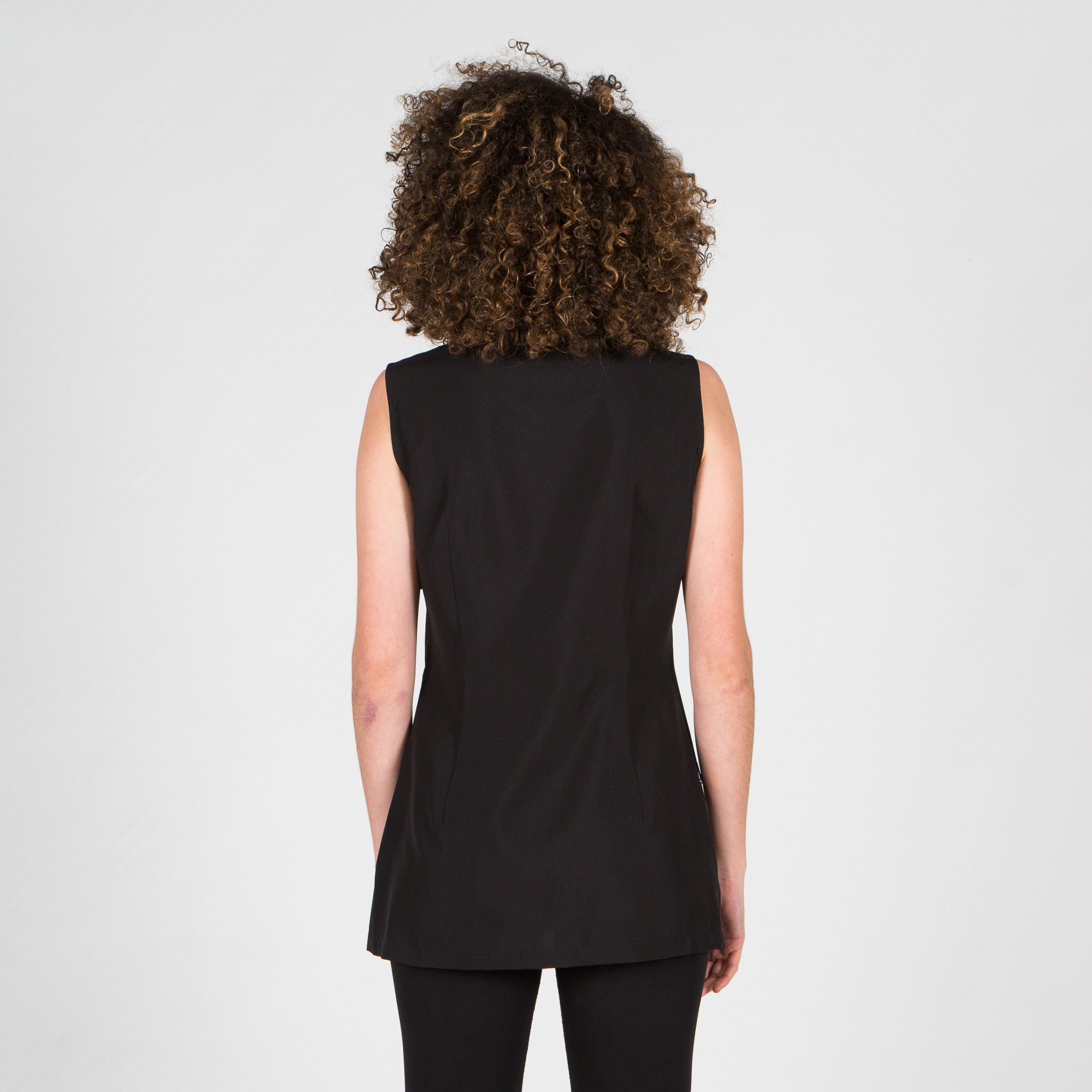GARY'S Lilac blouse travail noire S col V polyester