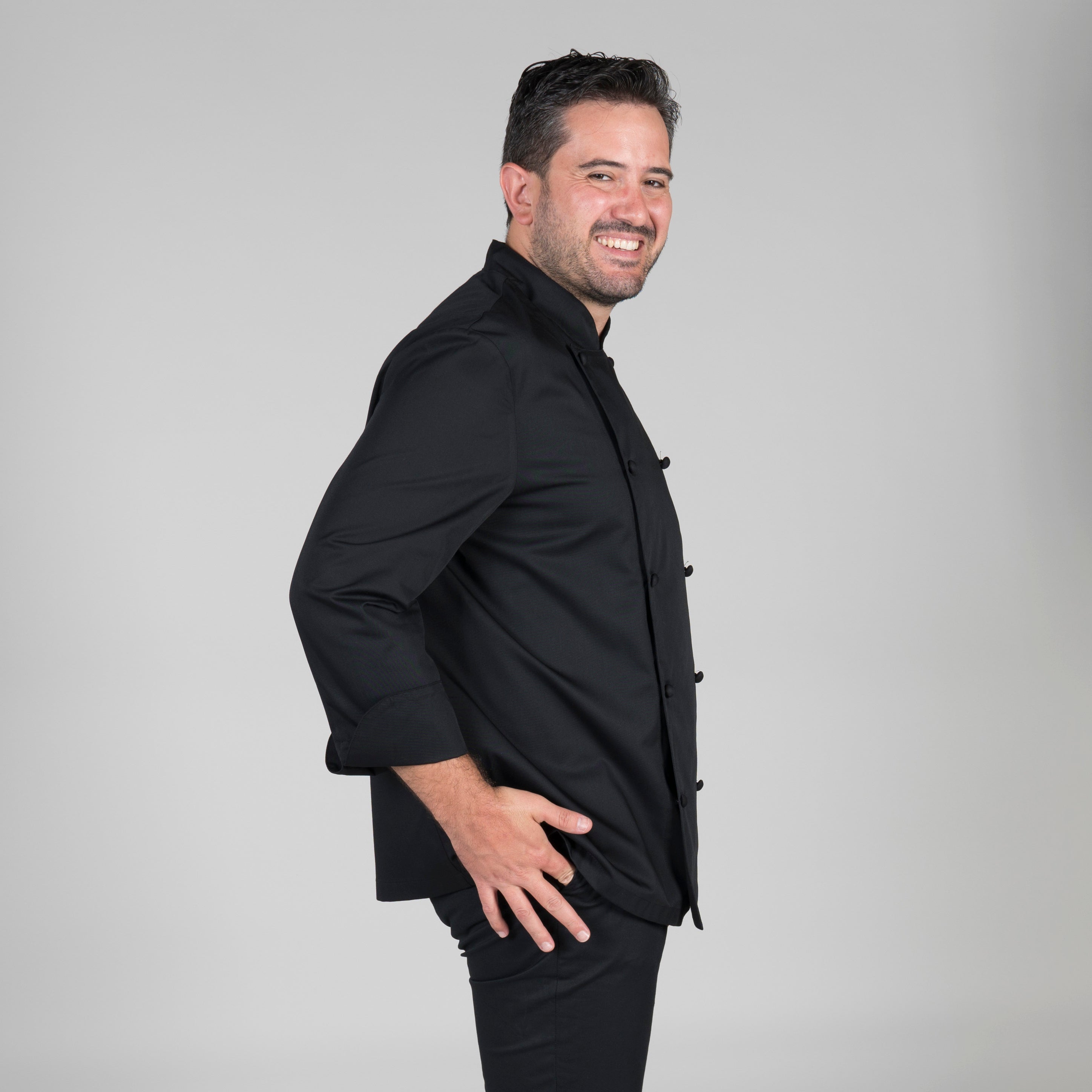 Gary's Florencia veste cuisine noire manches longues