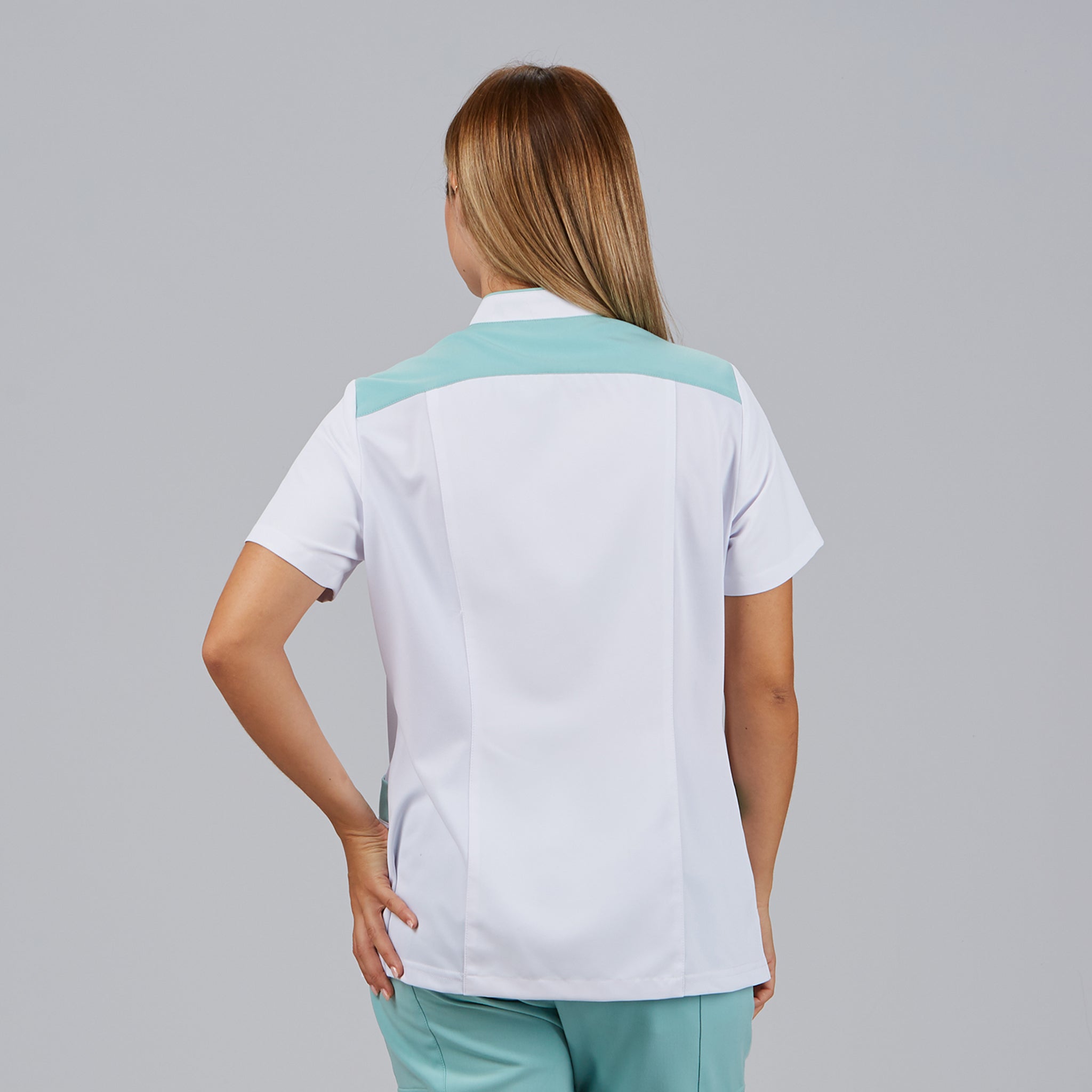 GARY'S Judit blouse médicale col mao camel taille M