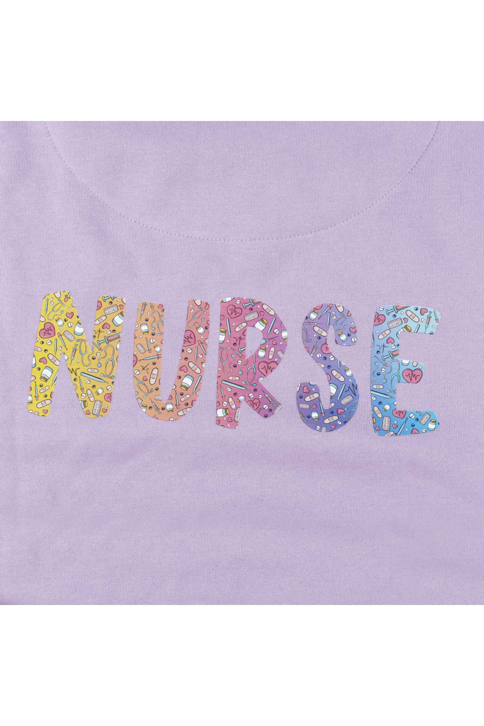 Enfermania Nurse sweat lavande imprimé sanitaire S-XL