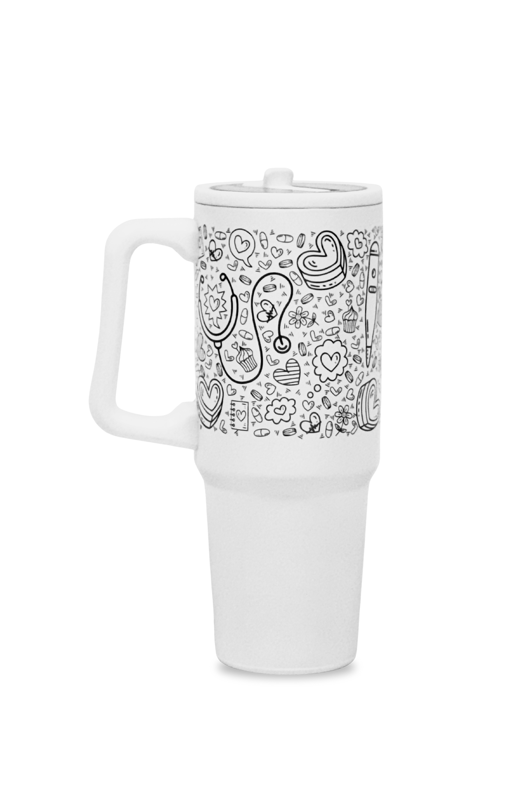 Enfermania gourde isotherme blanche Sweet Cake 870 ml gravée