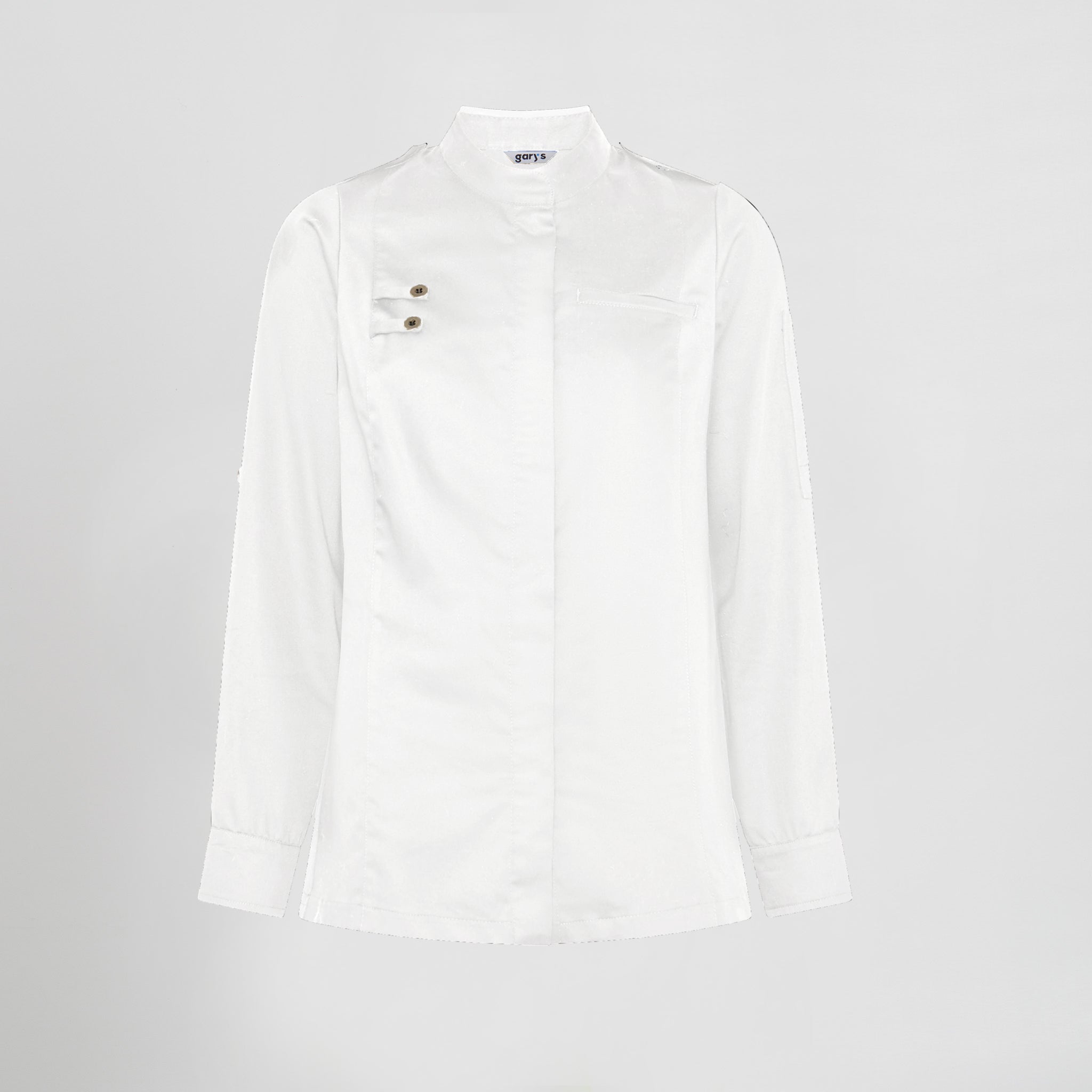 Gary's Sola veste cuisine femme noire satin coton