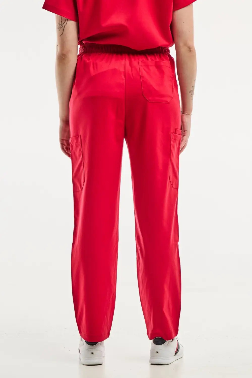 Aelin EMMA pantalon médical femme rouge poches stretch