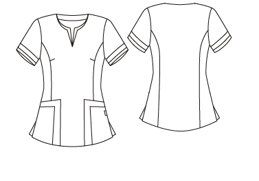 Gary's Blouses Olga blouse médicale femme noire microfibre
