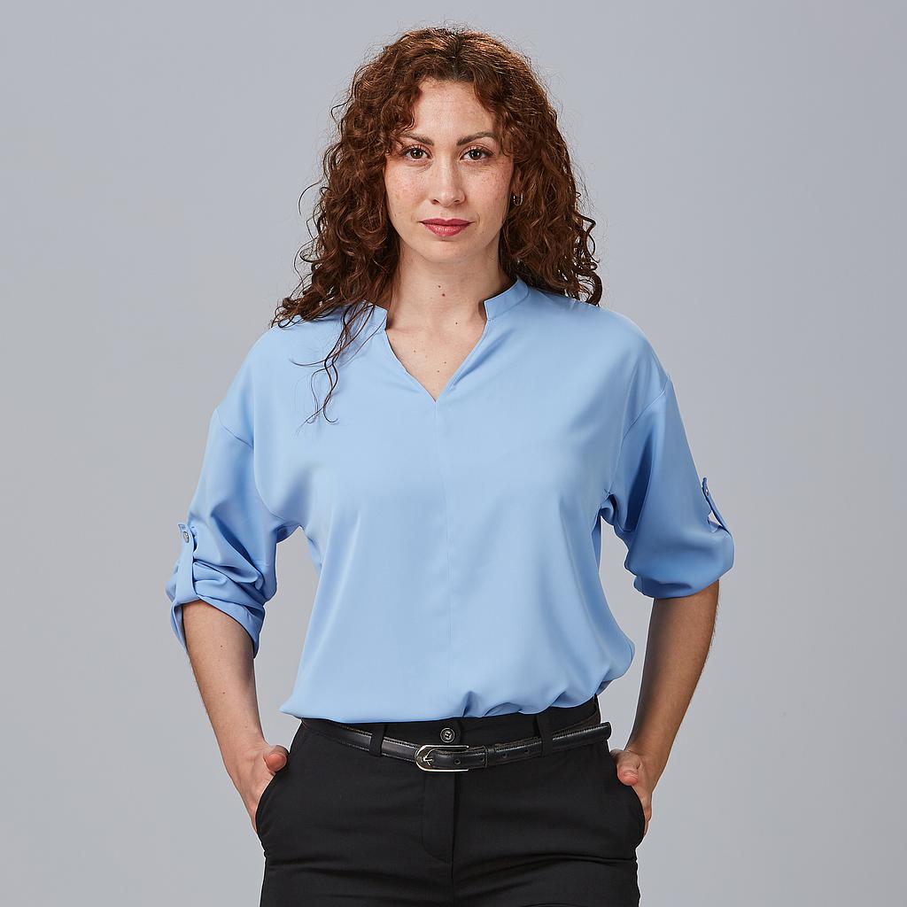 Gary's Blouses chemisier Micaela blanc manches retroussables