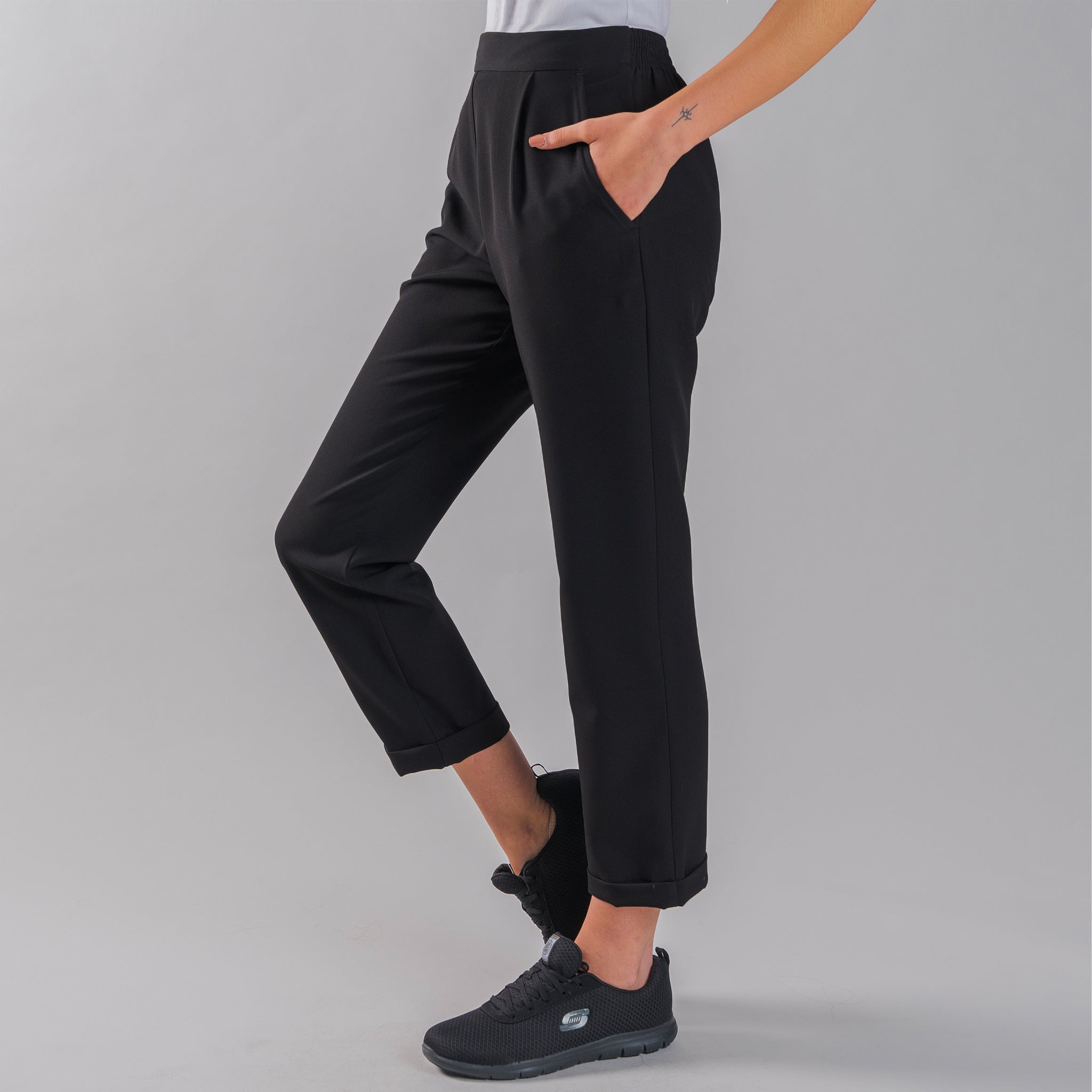 Gary's pantalon travail femme noir bi-élastique stretch
