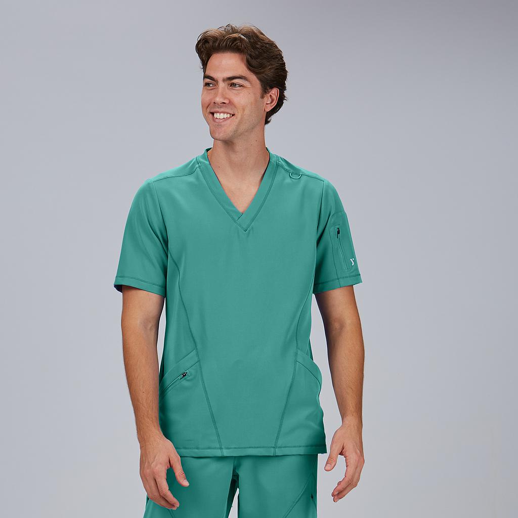 GARY'S Ruben Blouse Médicale Noire Homme - Col V Manches Courtes