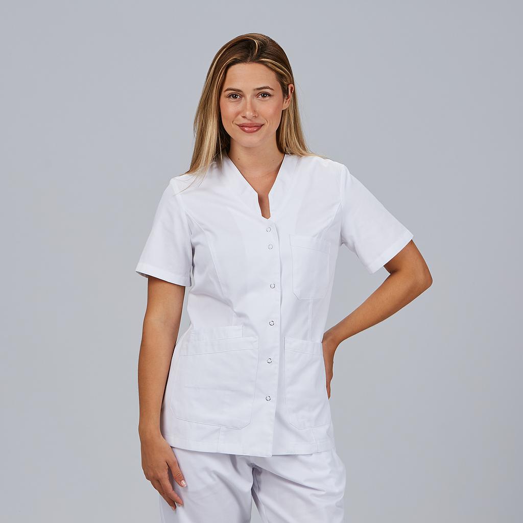 Gary's Oporto blouse médicale femme blanche pressions taille M