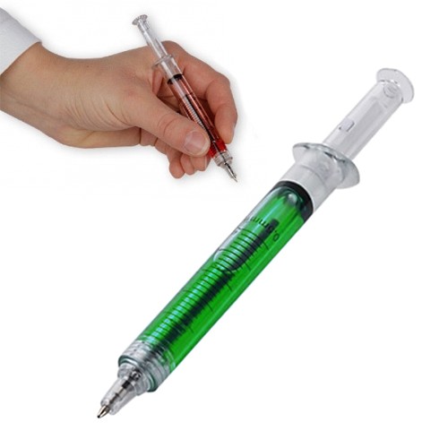 Enfermania Papeleria Stylo Seringue Bleu Encre Bleue