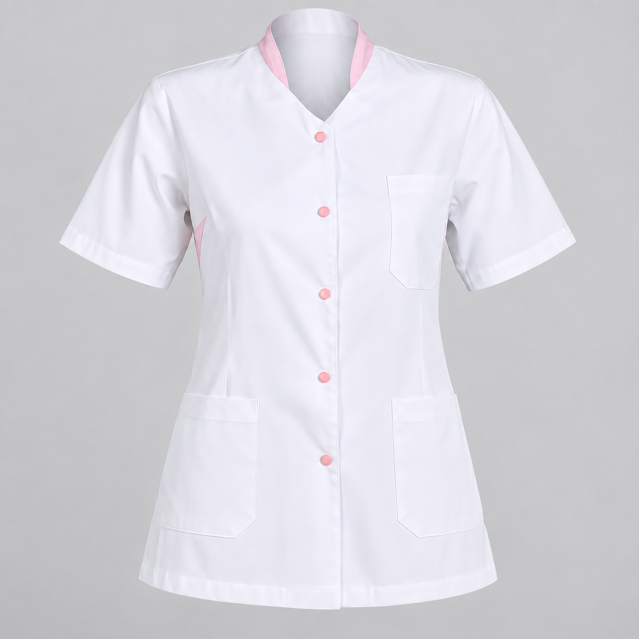 GARY'S Milan blouse de travail femme piqué rose tailles larges