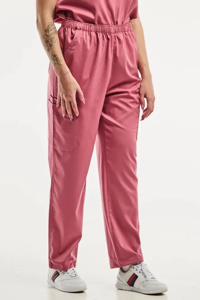 Aelin EMMA pantalon médical femme rose stretch