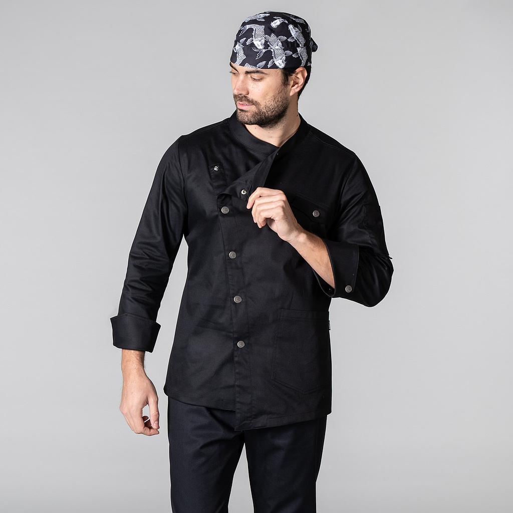 Gary's Soler veste cuisine homme stretch noir blanc