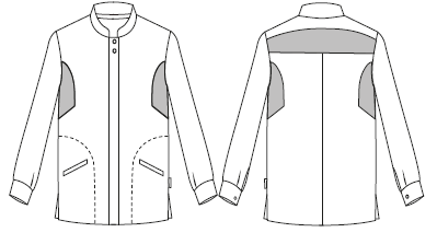 GARY'S Joel blouse médicale homme blanche manches longues