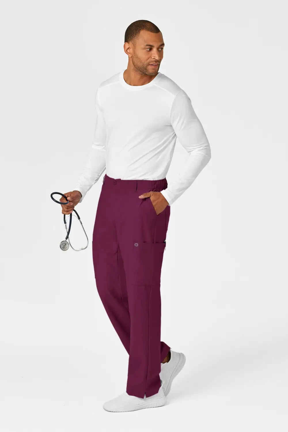 Aelin LUCA W123 tenue médicale homme bordeaux