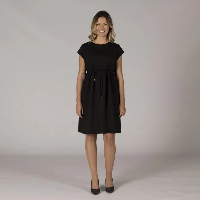 GARY'S Trivial robe femme noire cordon poches