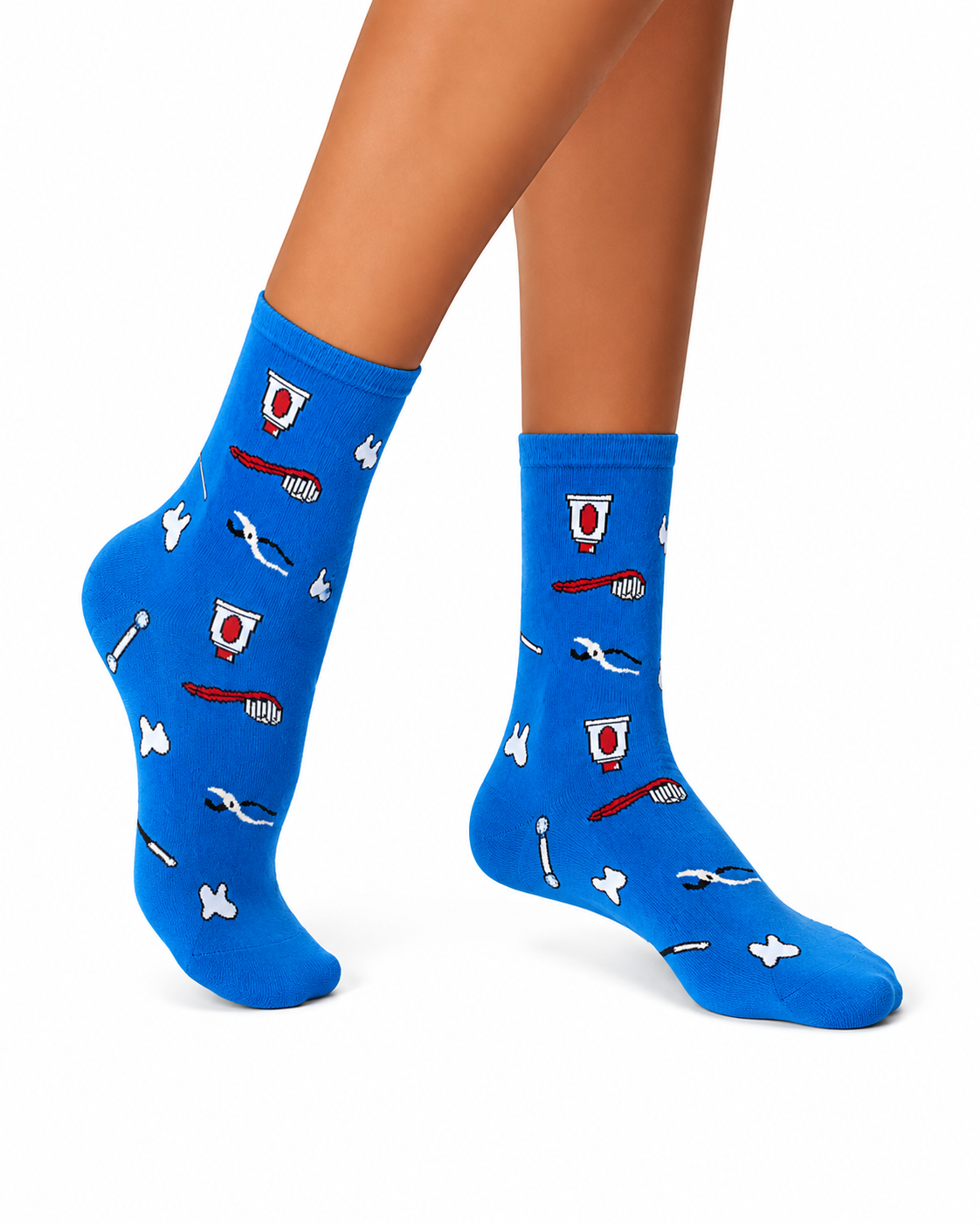 Enfermania Ropa chaussettes dentiste mi-mollet coton