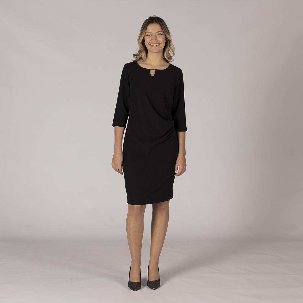 Gary's Trivial robe travail femme noire drapée stretch