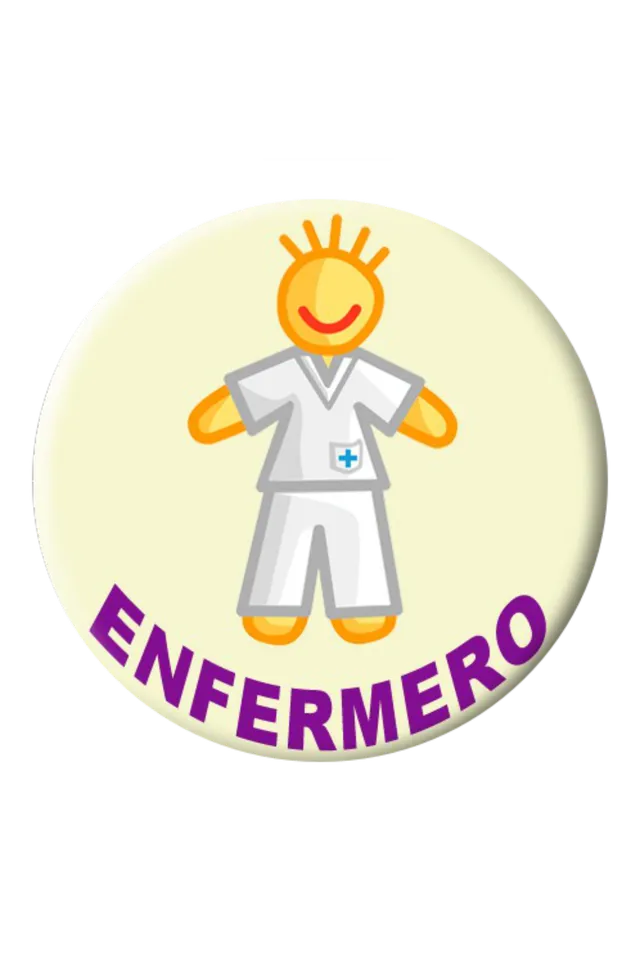 Enfermania Chapa Enfermero badge rond 38 mm métal