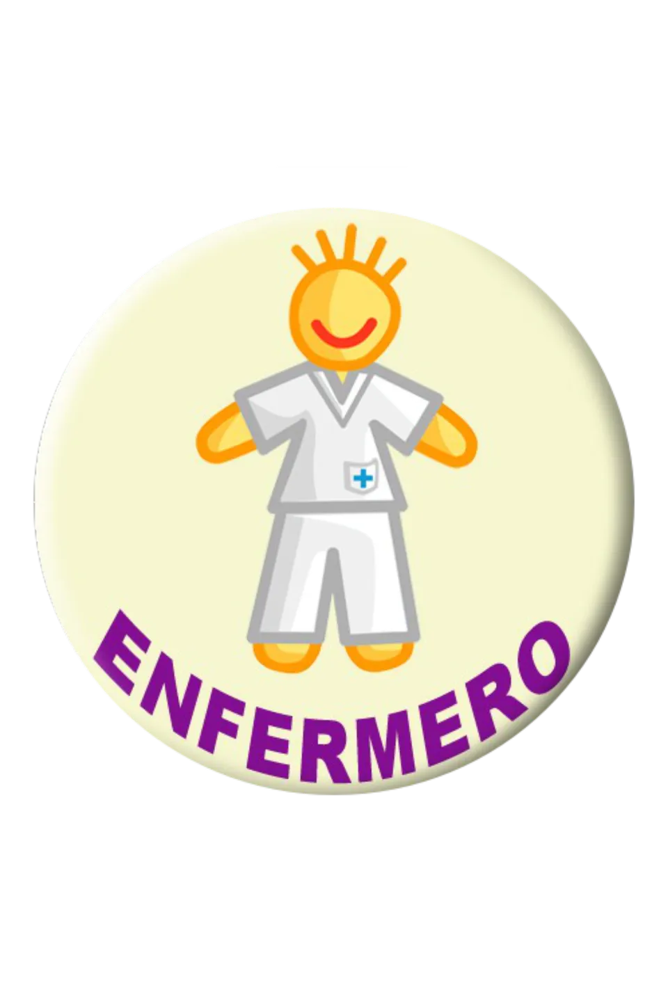 Enfermania Chapa Enfermero badge rond 38 mm métal