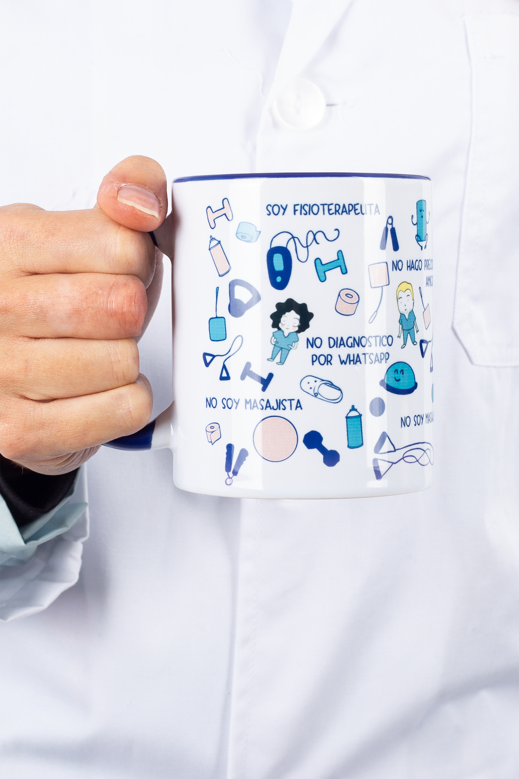 Enfermania Tasse Céramique Bleu Marine 350 ml Kiné
