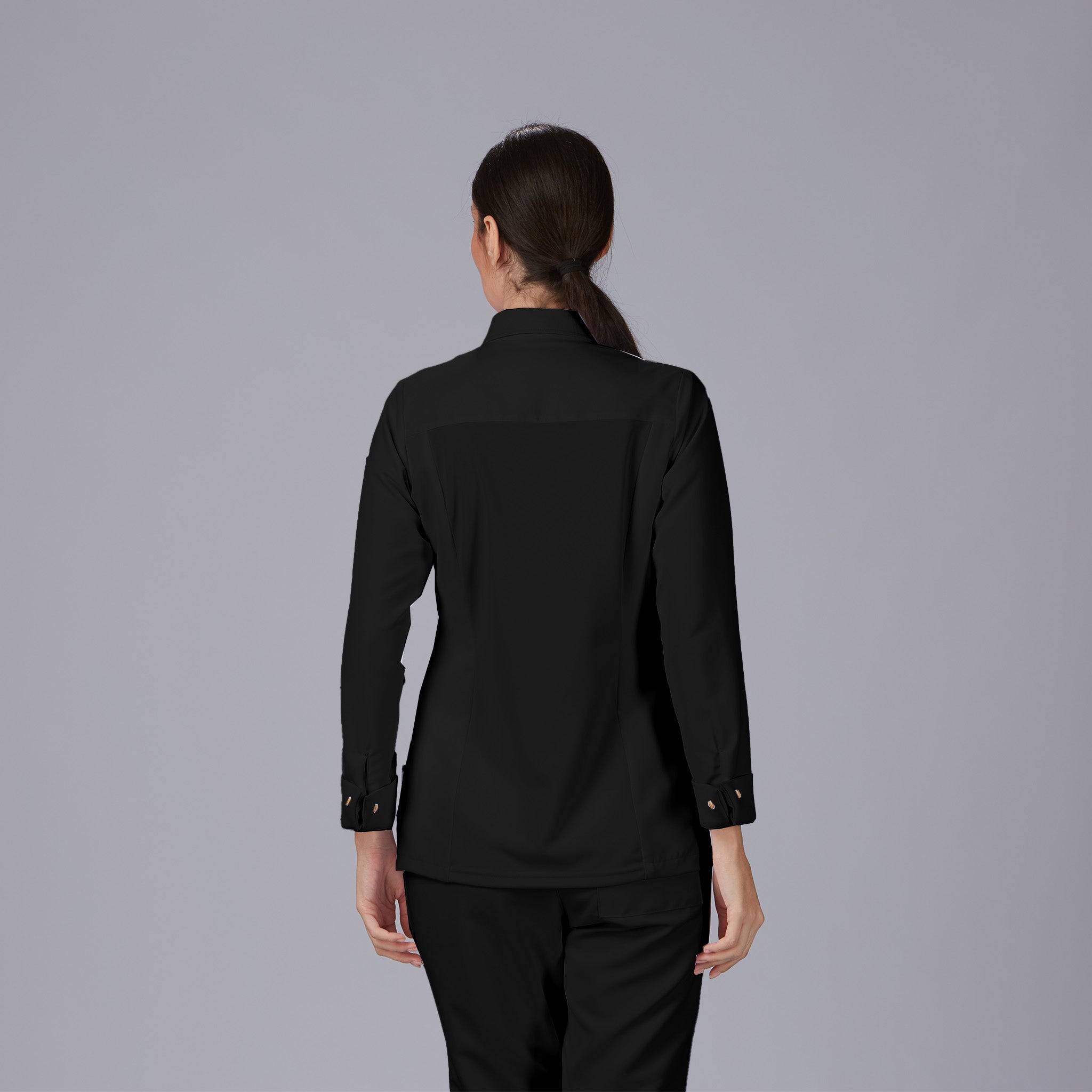 GARY'S Moral veste cuisine femme noire microfibre recyclée