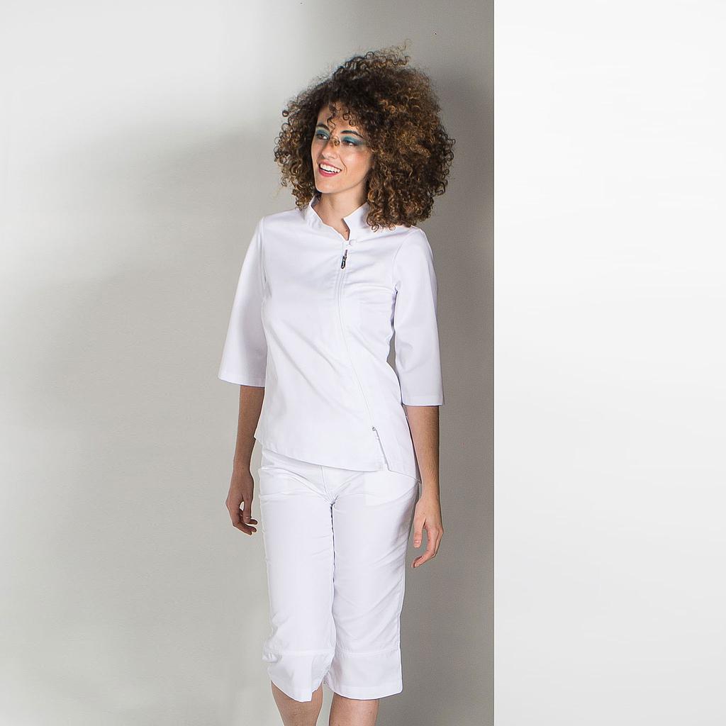 Gary's Blouses tunique femme zip latéral col mao noire