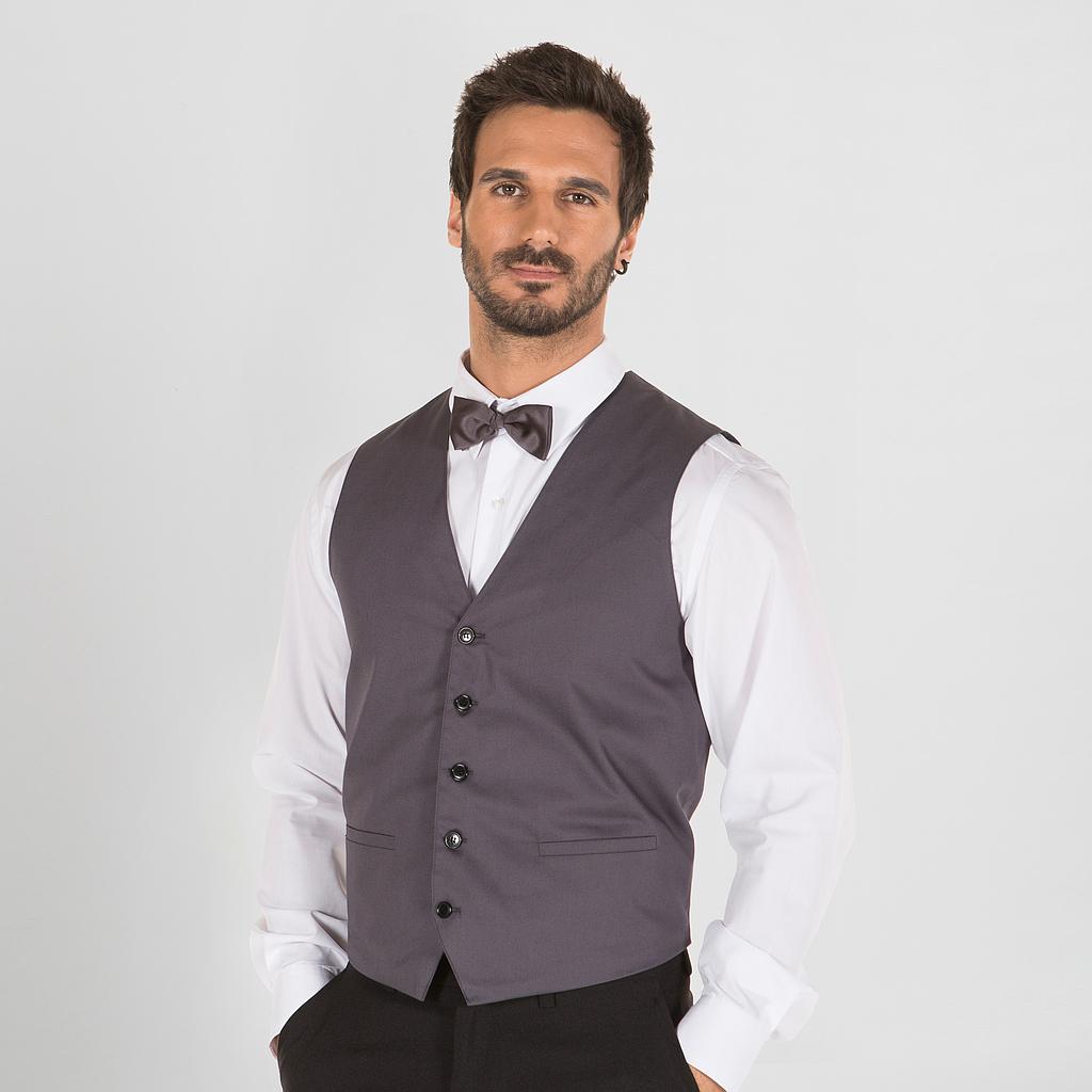 GARY'S gilet serveur homme noir polyester poches